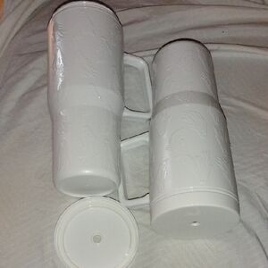 White Embossed Ghost Mugs/Tumbler Set